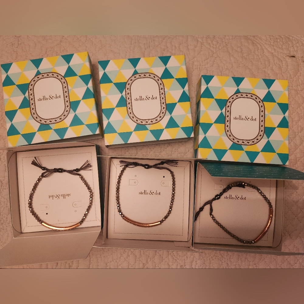 Set of 3 Matching Stella & Dot Tribute Bracelets